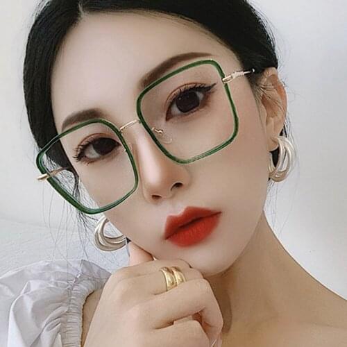 Anti Blue Light Womens Mens Eyewear Frame Square Optical Eye Glasses Frames Spectacles Classic Fashion Ladies Transparent Lens