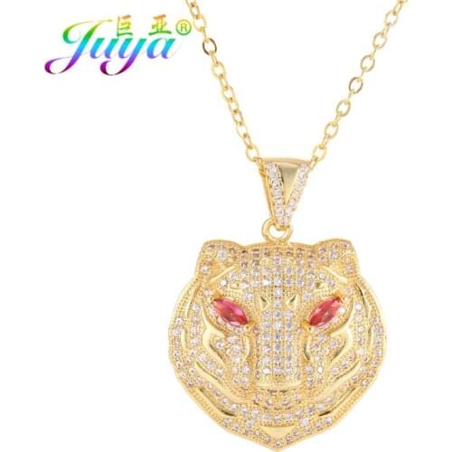 Dropshipping Hiphop Jewelry Tiger Eye Red/Green Lion Head Pendant Necklace For Women Men Hand made Animal Neckalce Gift Jewelry