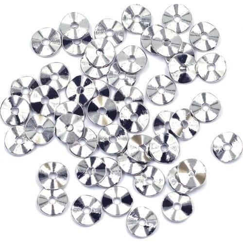Spacer Beads Wave Round Tortuose Ring Zinc Metal Alloy Silver Tone For Charms Bracelets Jewelry DIY Findings 9mm 100Pcs