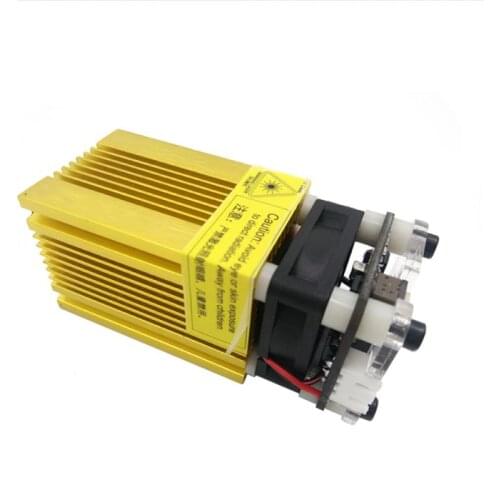 500/1000/2500MW Blue-Violet Laser Module Suitable for Engraving Machine High-Power Dot Laser Head 445Nm Adjustable Focus