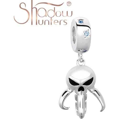 SHADOWHUNTERS 100% Real 925 Sterling Silver Battle Dangle Charms For Europe Bangle Women DIY Jewelry Charm Armour For Man New