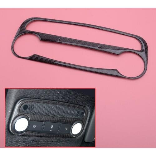 Carbon Fiber Roof Reading Light Panel Decoration Cover Sticker Trim Fit For Audi TT TTRS 2008 2009 2010 2011 2012 2013 2014