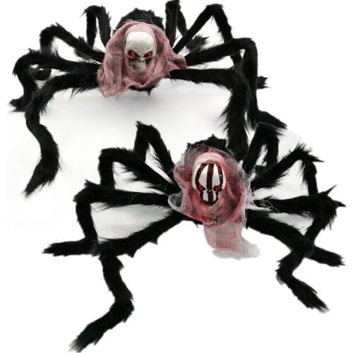 Skull Plush spider festa halloween decorations for home party supplies favor decora o horror de casa
