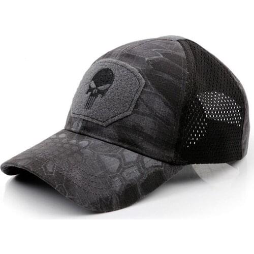 Military cap outdoor sports hat Velcro camouflage baseball cap outdoor tactical hat sun visor hat mesh cap for men