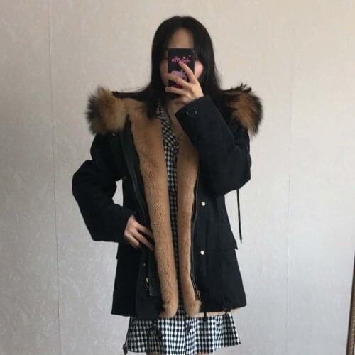 Winter Womens Faux Fur Lined Jacket Parka Fashion Warm High Quality Coat