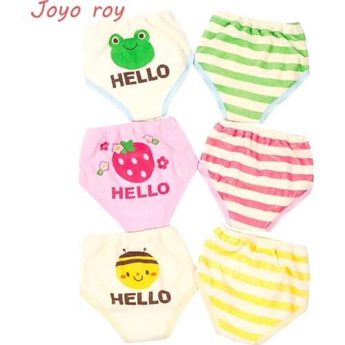 2pc/set 6 layers Baby Training Pants Cartoon Towel Cotton Diaper For Boys Girls Infant Washable Cartoon Stripe Reusable Nappy