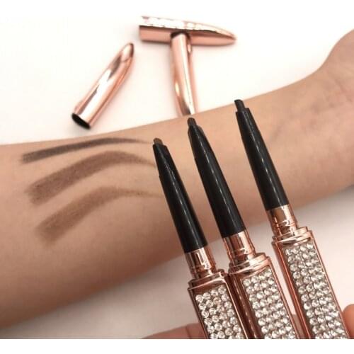 2 In 1 Double-headed Eyebrow Pencil Long Lasting Waterproof Brown Eyebrow Sweat-proof Automatic Eye Brow Pen Makeup 5 Colors