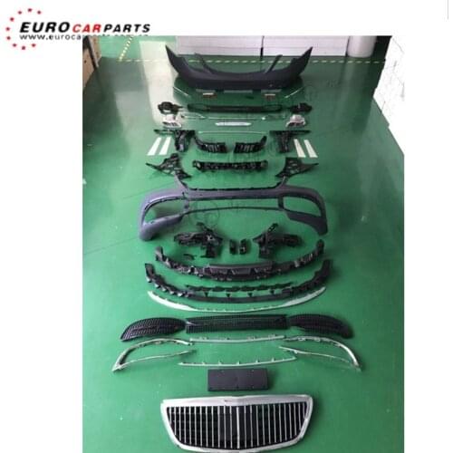 2019year S class W222 mady kit front bumper grille and rear bumper fit for W222 S450 S680 full set 2014-2019 year old to new