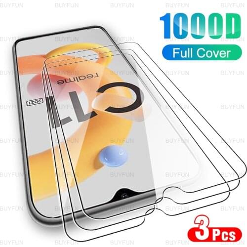3pcs Tempered Glass For Realme C11 2021 scratch resistant film for realme c 11 6.52 inch full cover screen protector protective