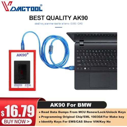 AK90 Plus For BMW V3.19 AK90+ OBD2 Car Key Programmer For BMW EWS From 1995-2009 AK90 Key Programmer Free Shipping