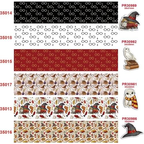 Free shipping 50 yard per size cartoon ribbon printed grosgrain ribbon35016
