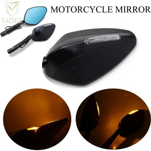 Motorcycle Rearview Side Mirror Rear View Mirrors Bar End With Turn Signal For Suzuki Katana 750 GSX750F SV650 SV1000 TL1000 R S
