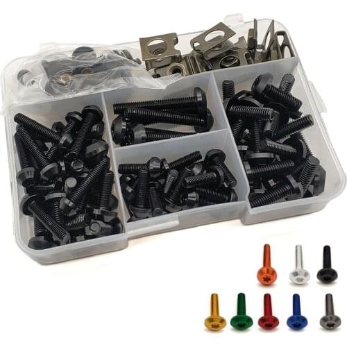 For Kawasaki Z300 Z400 z 750 1000 900 800 250 650 zxr 400 Universal Motorcycle Fairing Bolts Nuts Kit Body Fastener Clips Screw
