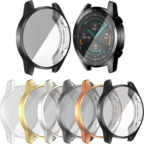 TPU Case for Huawei watch GT 2 46mm strap band Watch huawei GT2 46 mm soft Plated All-Around Screen Protector cover bumper Cases