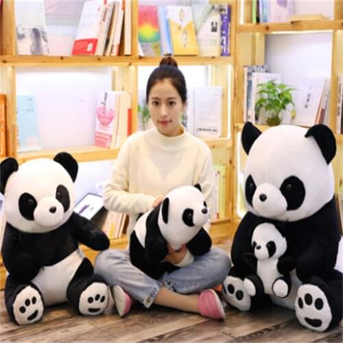 Black-and-white giant panda doll plush toy simulation hug bear doll boys and girls children gifts