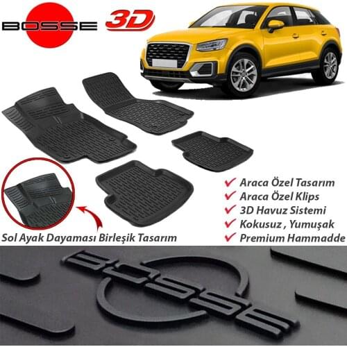 For Audi Q2 Mat 3D Pool 2018 Post BOSSE