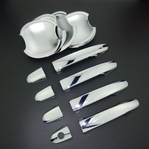 For Hyundai Santa Fe Santafe 2007-2012 ABS Car Styling Chrome Side Door Handle Cover & Door Bowl Cover 2008 2009 2010 2011