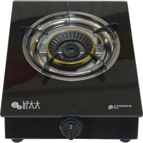 Home Liquefied gas stove Natural gas single stove Desktop firewood honeycomb stove Single furnace tempered glass panel cooktop