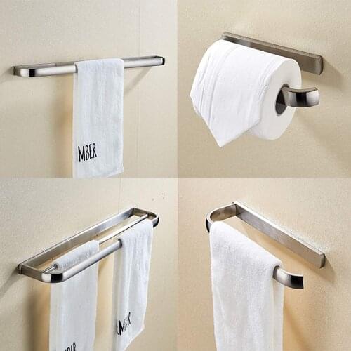 Leyden Brushed Brass Wall Mounted Bathroom Accessories Set Towel Bars Holder Towel Ring Toilet Paper Holder Clothes Hook