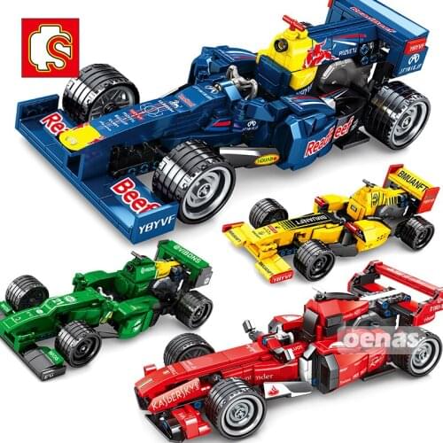 Sembo Blocks Technic Super Pullback Racing Car Model building blocks Set Classic Racer Vehicles Christmas Gift Toys For Children