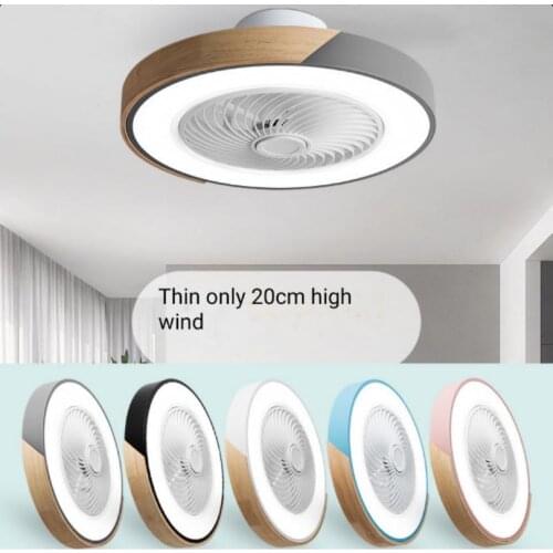 Invisible fan lamp ceiling fan lamp living room ceiling lamp Nordic restaurant bedroom lamp LED lamp remote control fan lamp