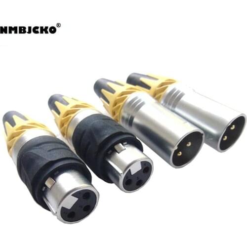 NMBJCKO new 20pcs/lot 3 Pole XLR Connector with 10pcs xlr male and xlr female for Audio Cable Mic Microphone with waterproof