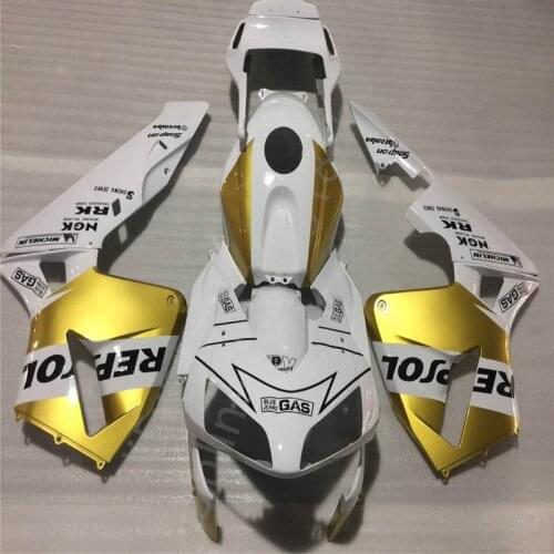 White Golden black fairing for HONDA CBR600RR 03-04 CBR 600 RR F5 2003 2004 CBR600 2003-2004 ABS body Injection fairing