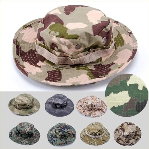 56-60cm Outdoor Camouflage Tactical Hat Military Fan Training Camping Hiking Sport Cap Summer Sun Protective Fishing Hat Unisex