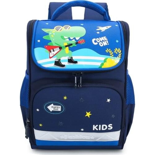 New Orthopedic Kids Backpack Dinosaur Printing Children Backpacks Large Capacity Waterproof Girls Boys Schoolbag Mochila