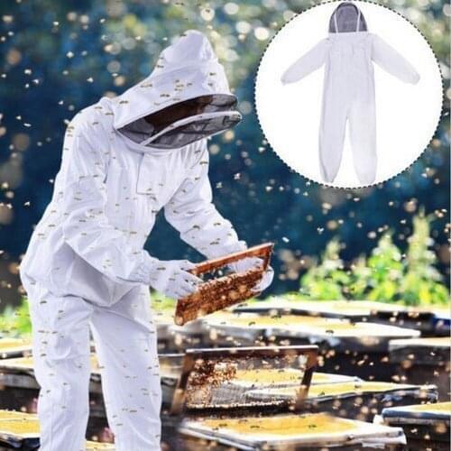 Full Body Protection Beekeeping Suit Cotton Beekeeper Costume Safty Veil Hood Hat Clothes Suit Beekeepers Bee Suit Equipment