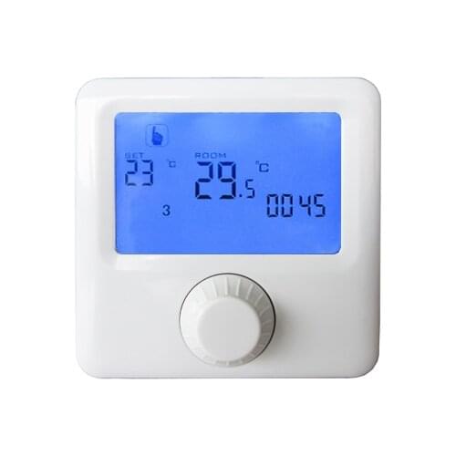 Battery power programmable thermostat boiler with gas