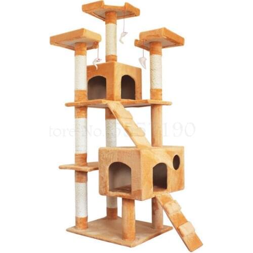 Cat climbing frame wall cat shelf large cat nest one cat tree cat house climbing frame jumping large size with a large villa