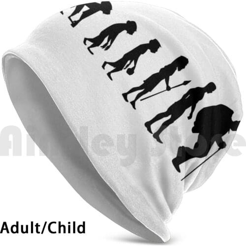 Hiking Shirt Funny Retro Evolution Of Humans Novelty Graphic Outdoor Hobby Gifts For Him Beanies Knit Hat Hip Hop