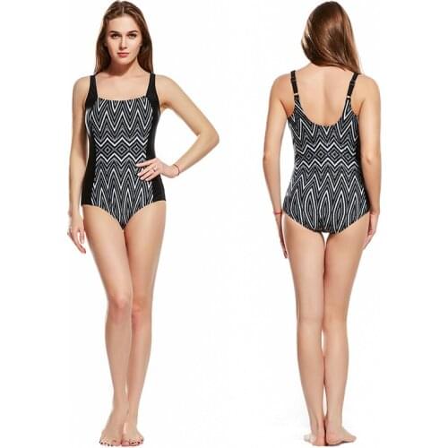 Print Clingy Plus Size Swimsuits Hot Spring Beach Bathing Suit Slim Swimwear One-piece Suits With Chest Pad Monokini New 2019