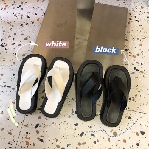 2021 New Clip Toe Thick Platform Slippers Women Casual Strap Summer Beach Flip Flops Woman Non Slip Outdoor Rome Sandals