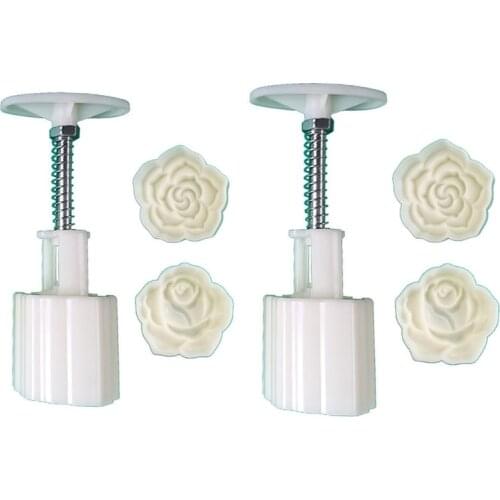 Cookie Stamp Moon Cake Maker Exquisite Blossom Pastry Tool Bath Bomb Press DIY Festival Decoration Hand Cutter Cake Mold