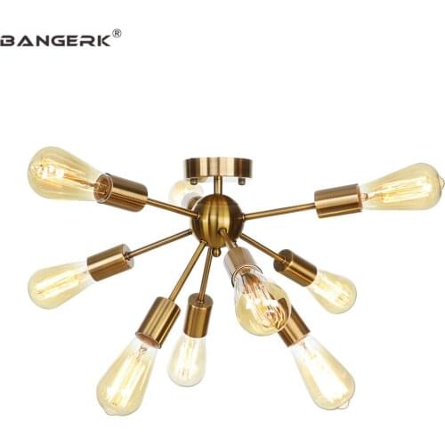 Nordic Design Loft Style Ceiling Lights Modern Iron Gold Ceiling Lamp LED Edison Lustre Light Home Decor Lighting Luminaria