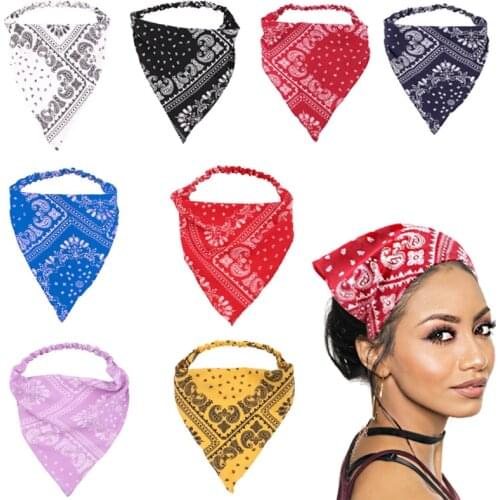 Triangle Beach Head Scarf For Wemen Headband Sunscreen Summer Headscarf Elastic Sports Headwear