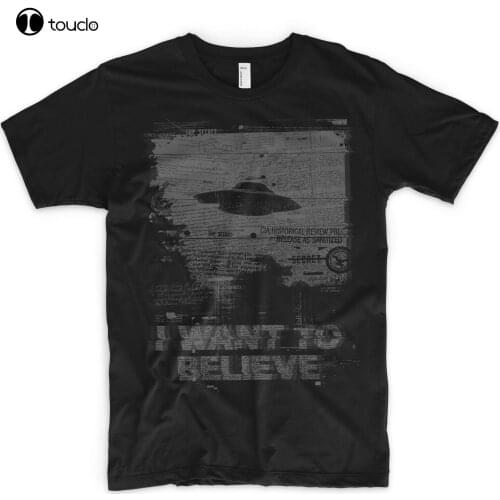I Want To Believe T Shirt X Files Ufo Aliens Greys Area 51 Spacex Roswell