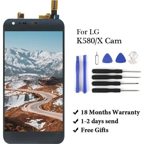 5.2"For LG K580 X Cam LCD Display Touch Screen Digitizer Assembly with frame without frame for lcd screen replacement gray