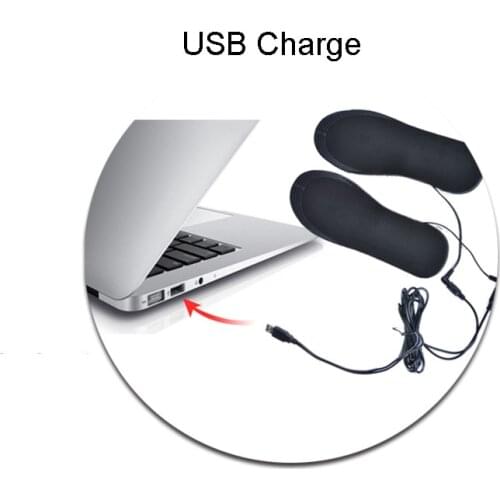 Can be cut 1 pair USB Heated Insoles Foot Warming Pad Feet Warmer Sock Pad Mat Winter Outdoor Sport Heating Insoles Winter warm