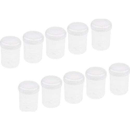 10 x Makeup Cosmetic Jewelry Nail Beads Storage Jars Containers Clear