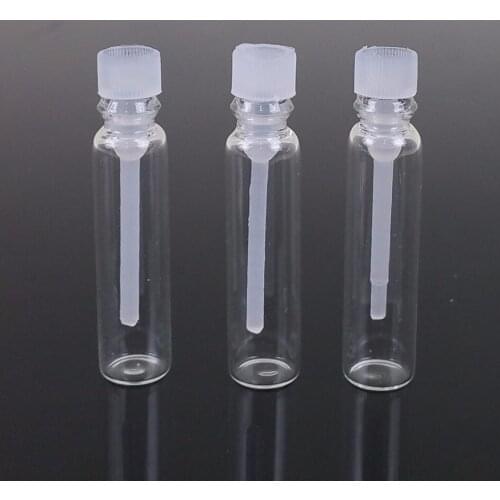 100pcs/lot 1ml 2ml 3ml glass perfume bottle vial mini sample vials cosmetic container for perfumes sample packing