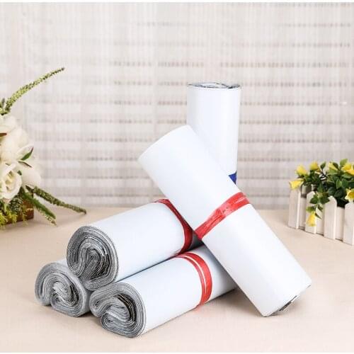 28*38+4cm 50Pcs/ Lot White Express Courier Package Mailers Bag Envelope Plastic Express Mailer Pouch Party Poly Mailing Pocket