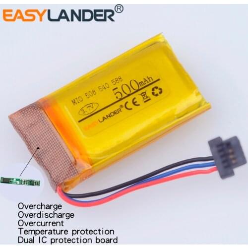3.7v 500mAh Rechargeable li Polymer battery For DVR GPS MP3 MP4 MIO mivue 508 MIO mivue 540 MIO mivue 588Driving recorder