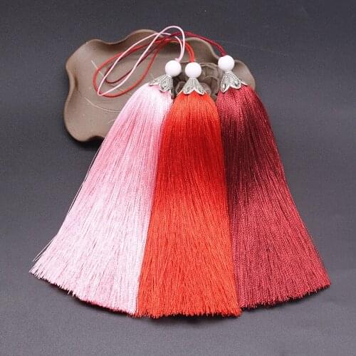 4Pcs Colorful Long Tassels DIY Craft Curtains Hang Rope Fringe Trim Ornament Crafts Decorative Supplies Clothes Sewing Accessory