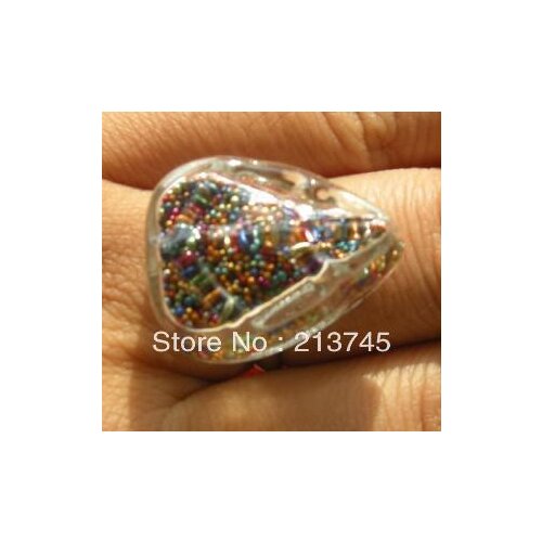 Free ship! 20sets/lot Nice 18*28mm leaf Glass Bubble & Ring set( don't include the filler) glass globe vial pendant