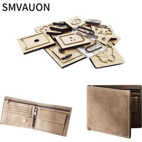 SMVAUON Wood Die Cutting DIY Mold For Retro wallet Laser Cutting Dies New Die cut Leather Tools Wood Die 2020 New