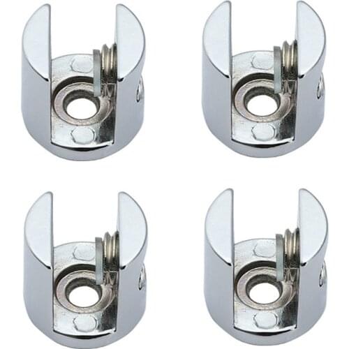 4pcs K136 Zinc Alloy Glass Clamp Bracket Chrome Shiny Shelf Support Can Clamp 8mm/10mm/12mm Glass Shelf Bracket