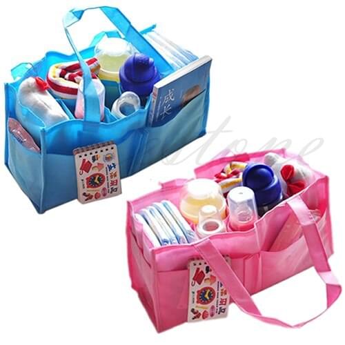 Outdoor Travel Portable Diaper Baby Nappy Divider Storage Organizer Bag Handbag